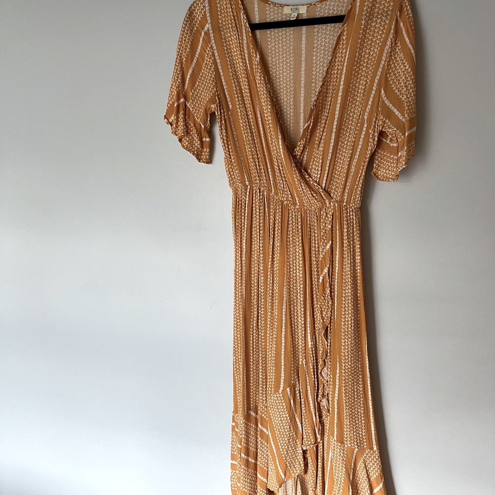 Hi low ruffle dress